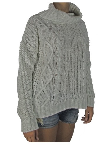 JERSEY CASUAL MUJER CUELLO VUELTO LOSAN AMOUR CRUDO