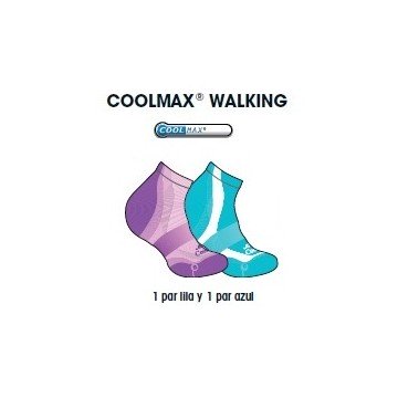 CALCETIN INFANTIL JOLUVI COOLMAX WALKING PACK 2 MORADO/AGUAMARINA