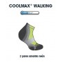 CALCETIN JOLUVI COOLMAX WALKING PACK 2 NEGRO/AMARILLO