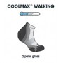 CALCETIN JOLUVI COOLMAX WALKING PACK 2 NEGRO/CENIZA