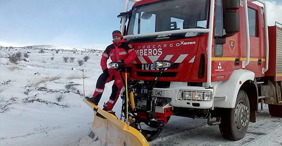 bombero a la itemperie